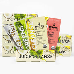 Smart Pressed Juice 7 Day Cleanse packaging shown as a complete kit for detox and convenience