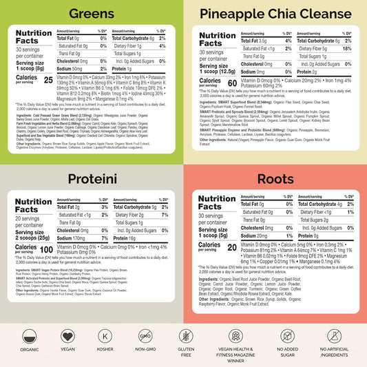 Smart Pressed Vegan Vanilla Protein serving highlighting plant based energy