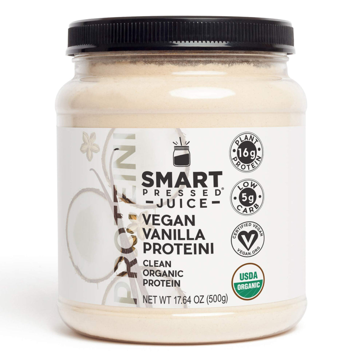 SMART Pressed Proteini vegan vanilla bottle for post-workout protein boost