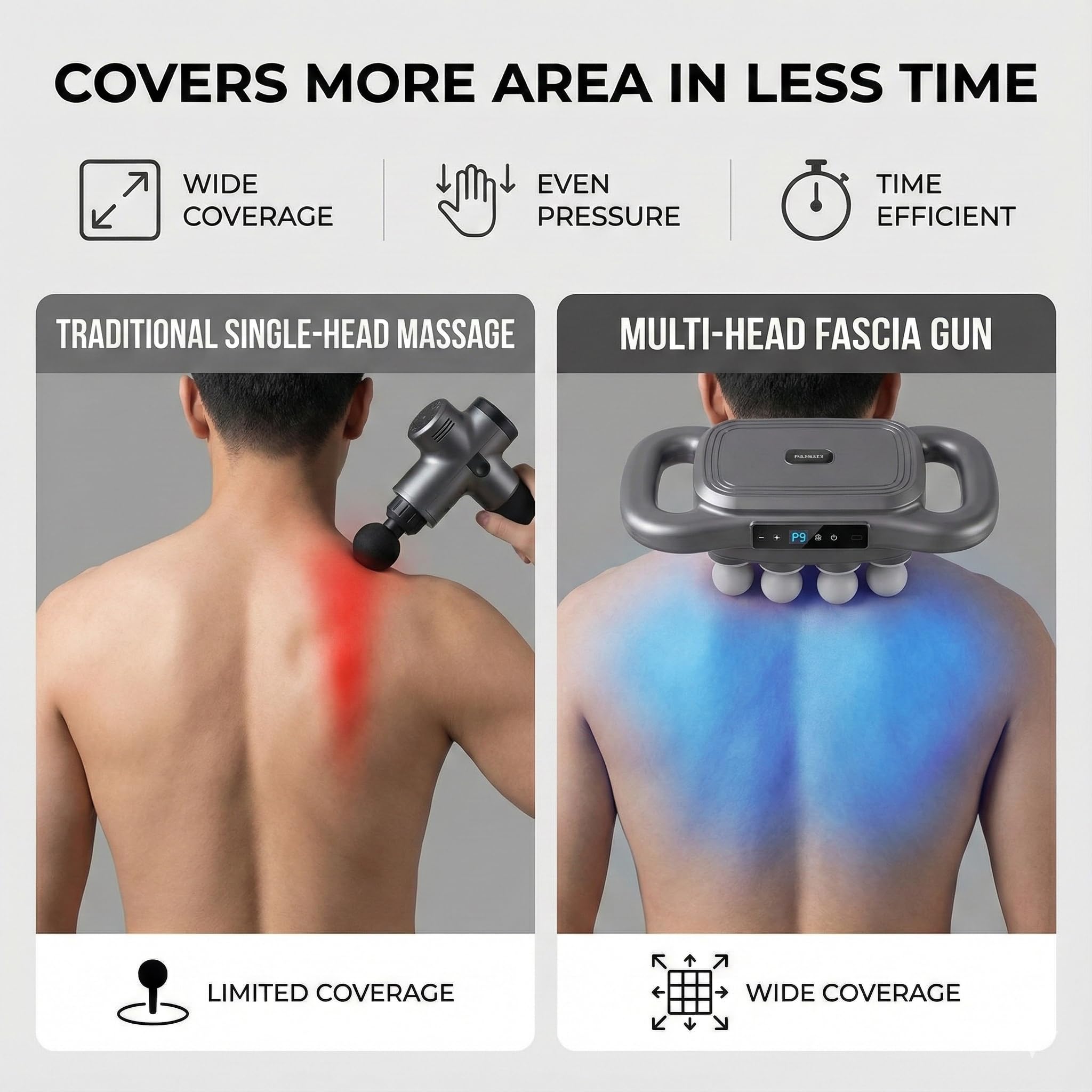 SMART SLOPPY heat function delivers soothing warmth for muscle comfort.