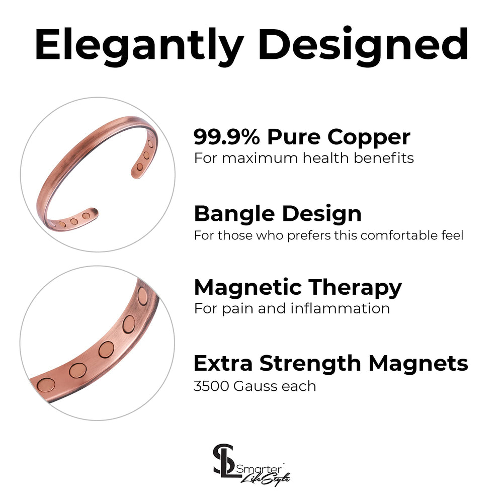 Closeup shows 3500 Gauss neodymium magnets inside the bracelet