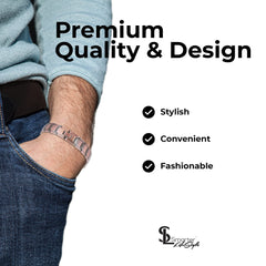 Smarter LifeStyle copper bracelet men sizing tool image shows easy adjustments for a perfect fit.