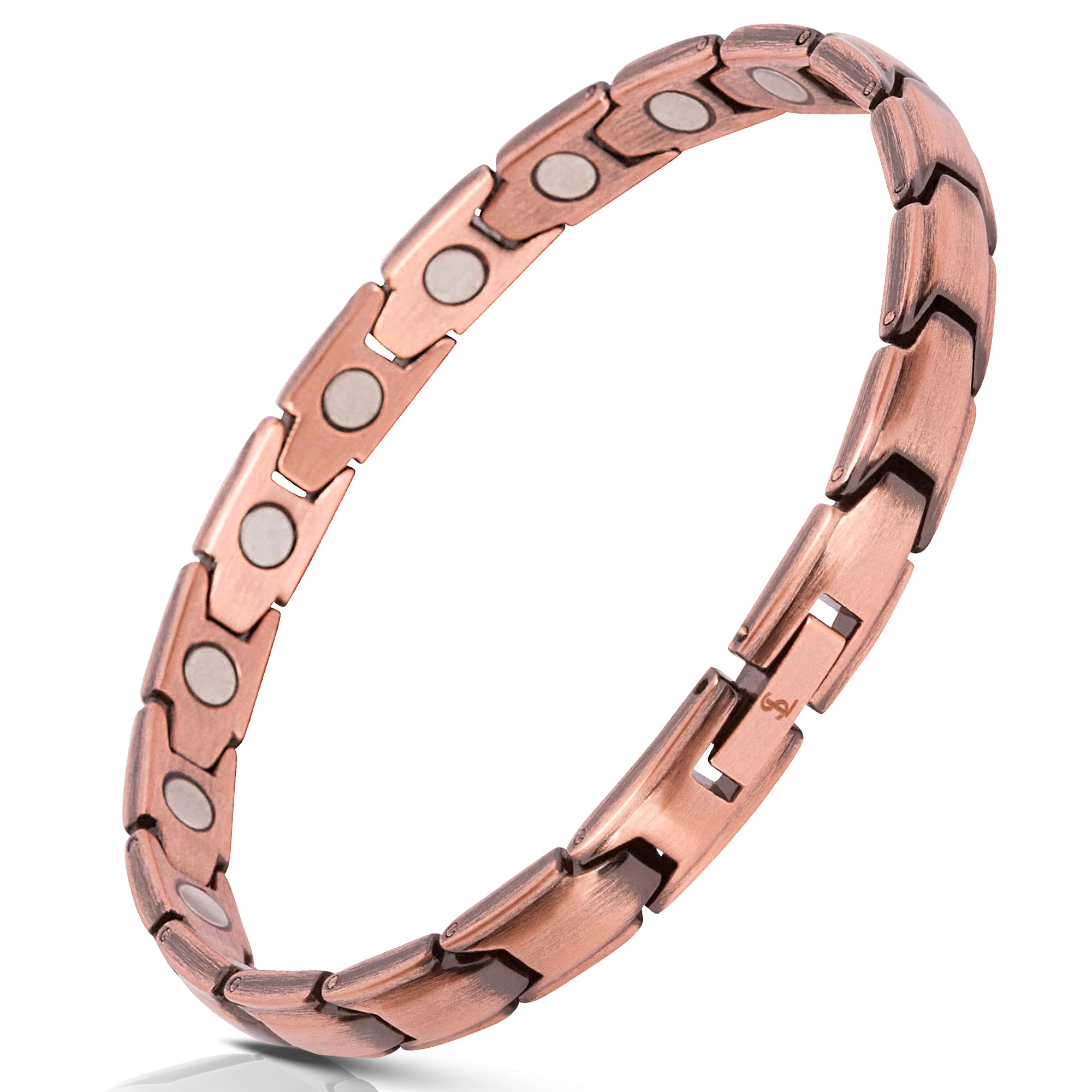 Smarter LifeStyle elegant copper magnetic bracelet on the wrist for daily wear