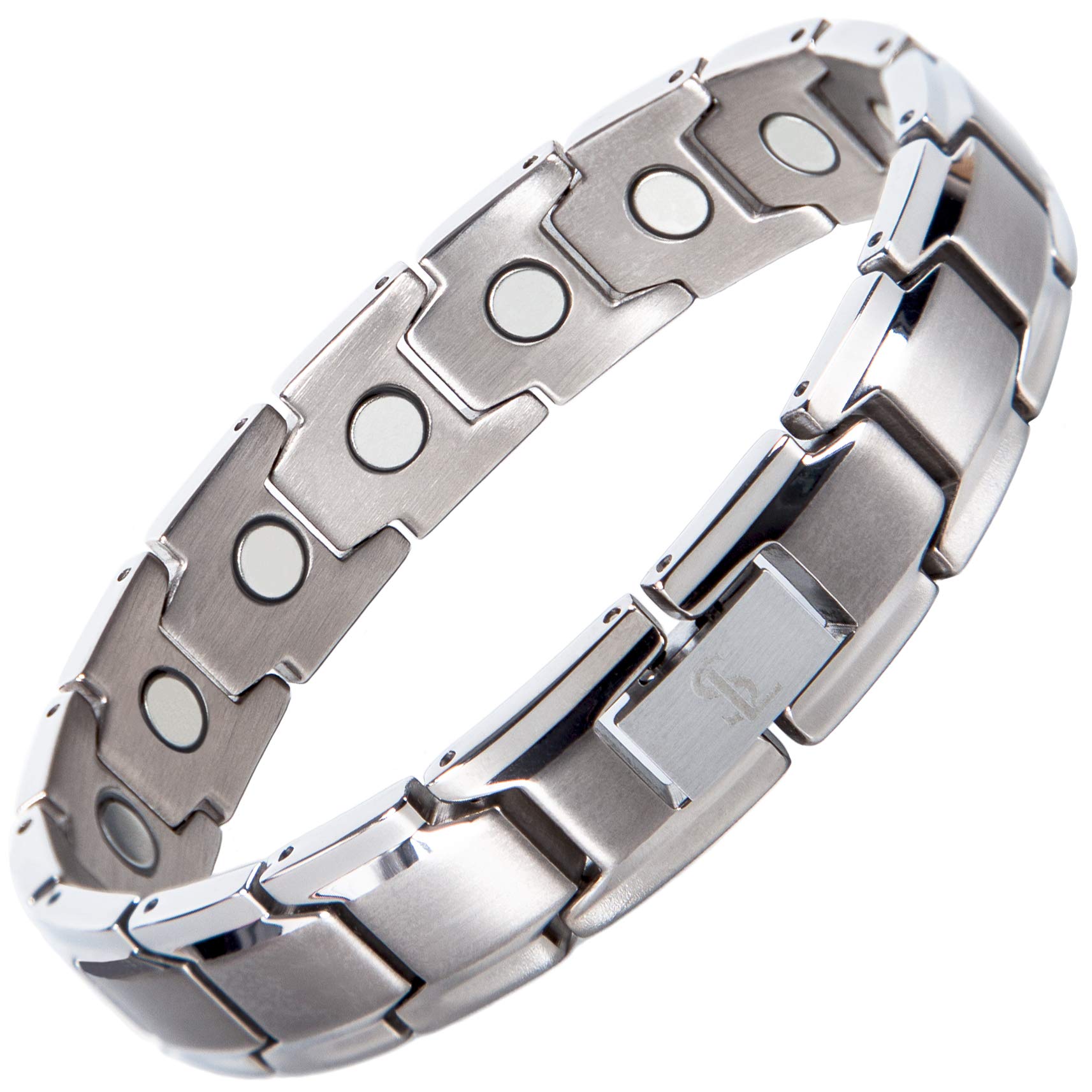Smarter LifeStyle handcrafted titanium anklet detail emphasizing durable, hypoallergenic material.