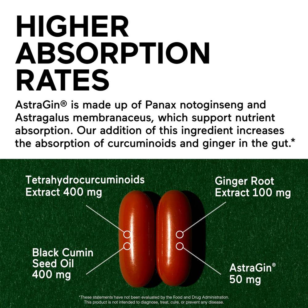 Label close-up showing 95% tetrahydro-curcuminoids and vegan formula