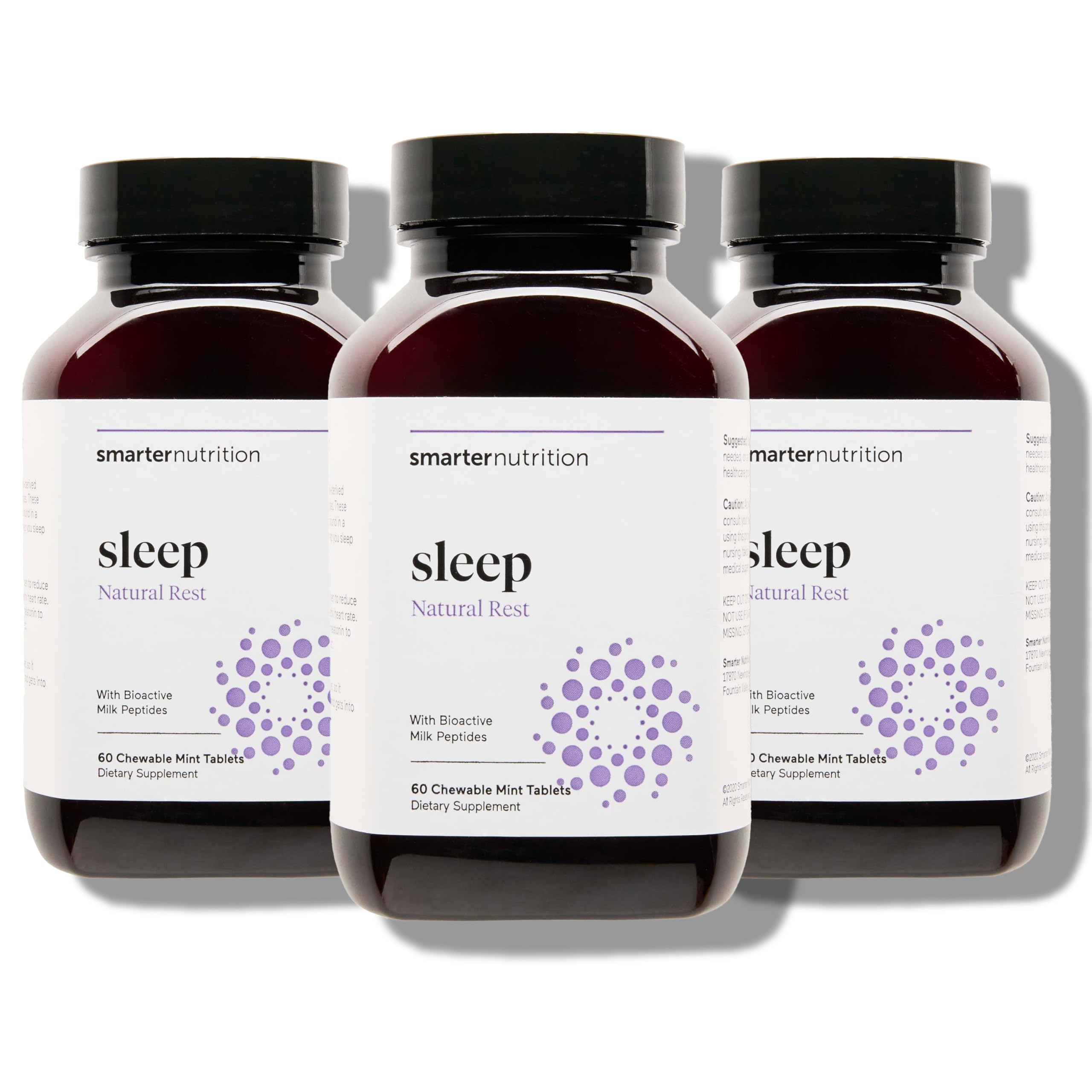 SMARTERNUTRITION Smarter Sleep bottle with meltable tablets for easy nightly use.