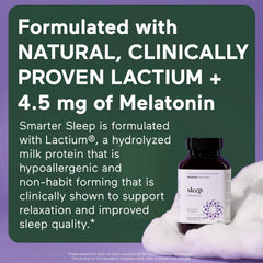 SMARTERNUTRITION Smarter Sleep mint-flavored tablets ready for bedtime routine.