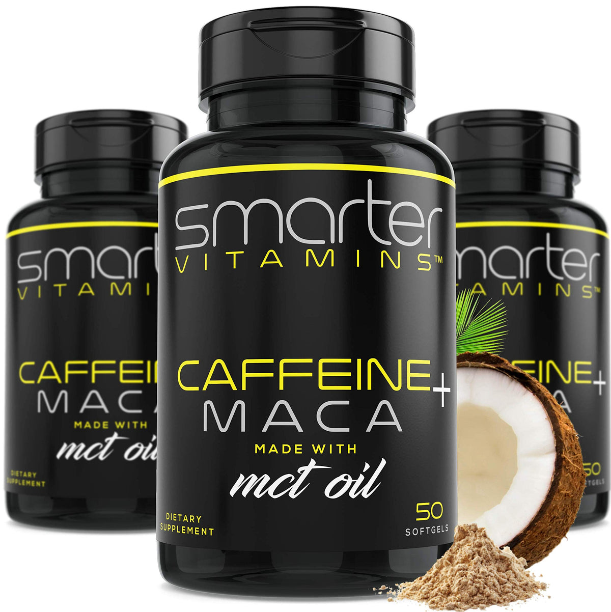 SmarterVitamins energy pills 3-pack box, ready for daily energy on the go.