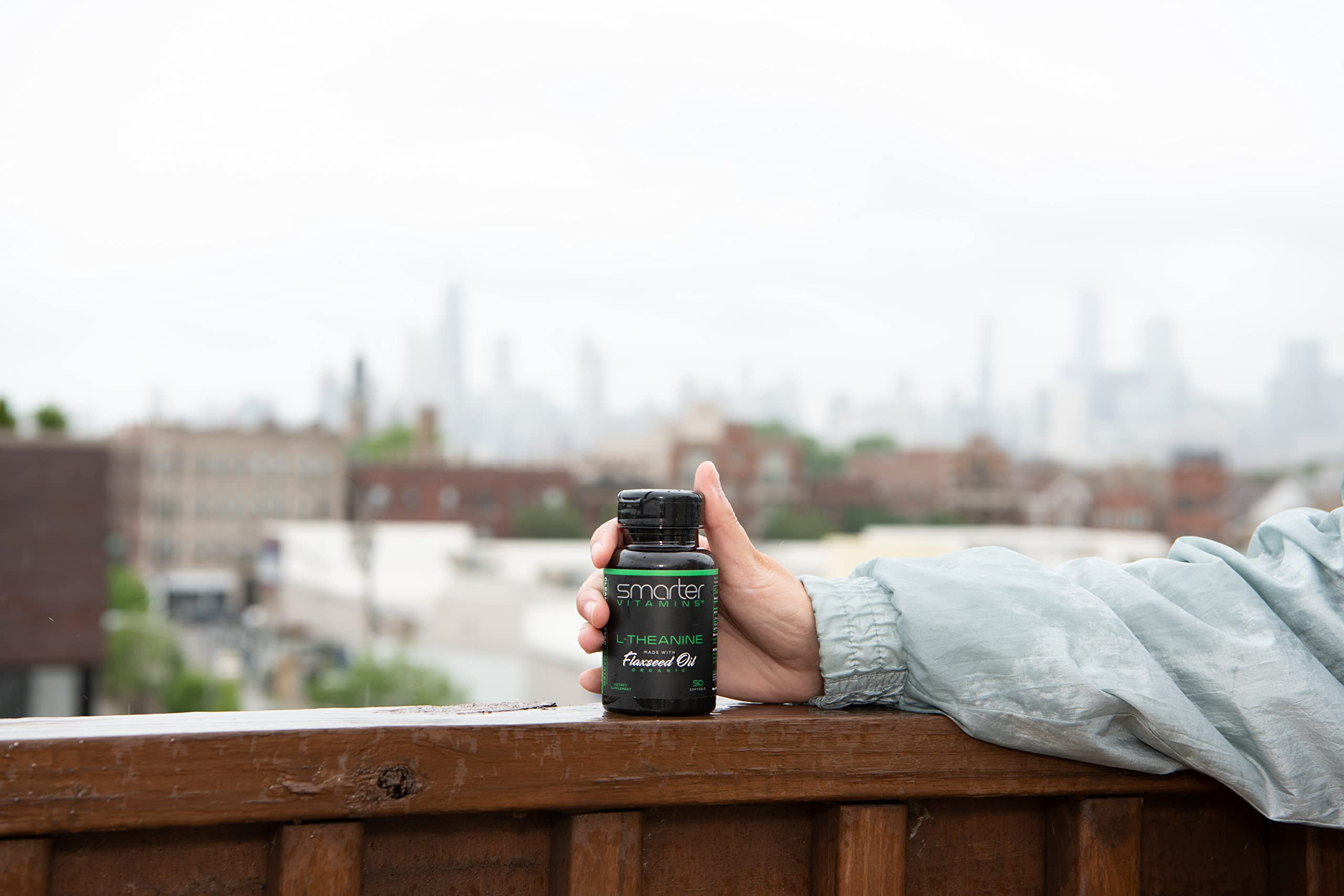 SmarterVitamins L-Theanine in daily morning routine setup