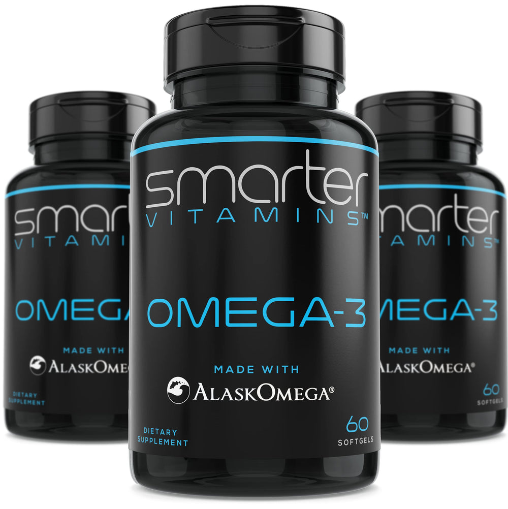 SmarterVitamins Omega 3 three-pack bottle front for daily use