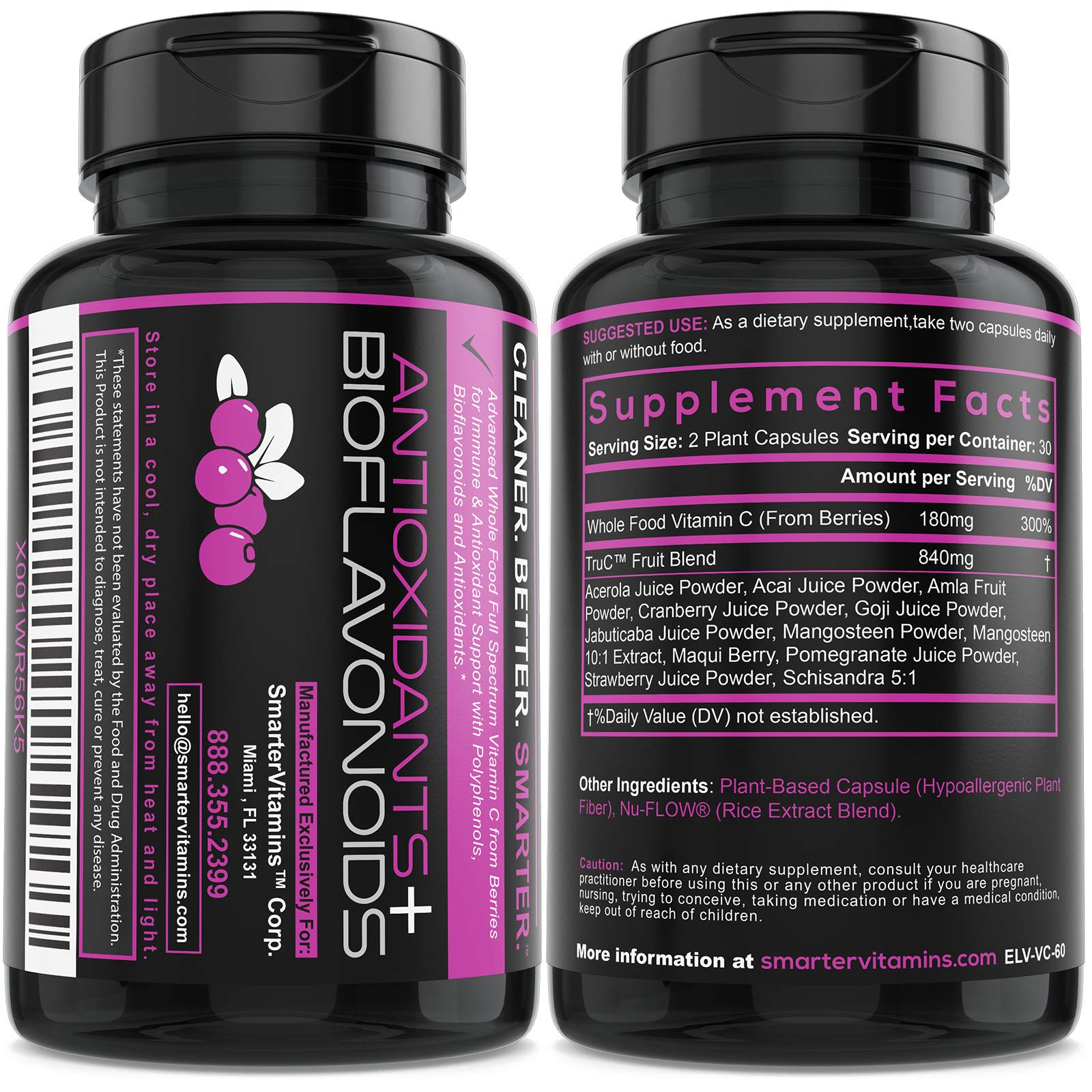 SmarterVitamins three-bottle set supports daily routine with 180 capsules