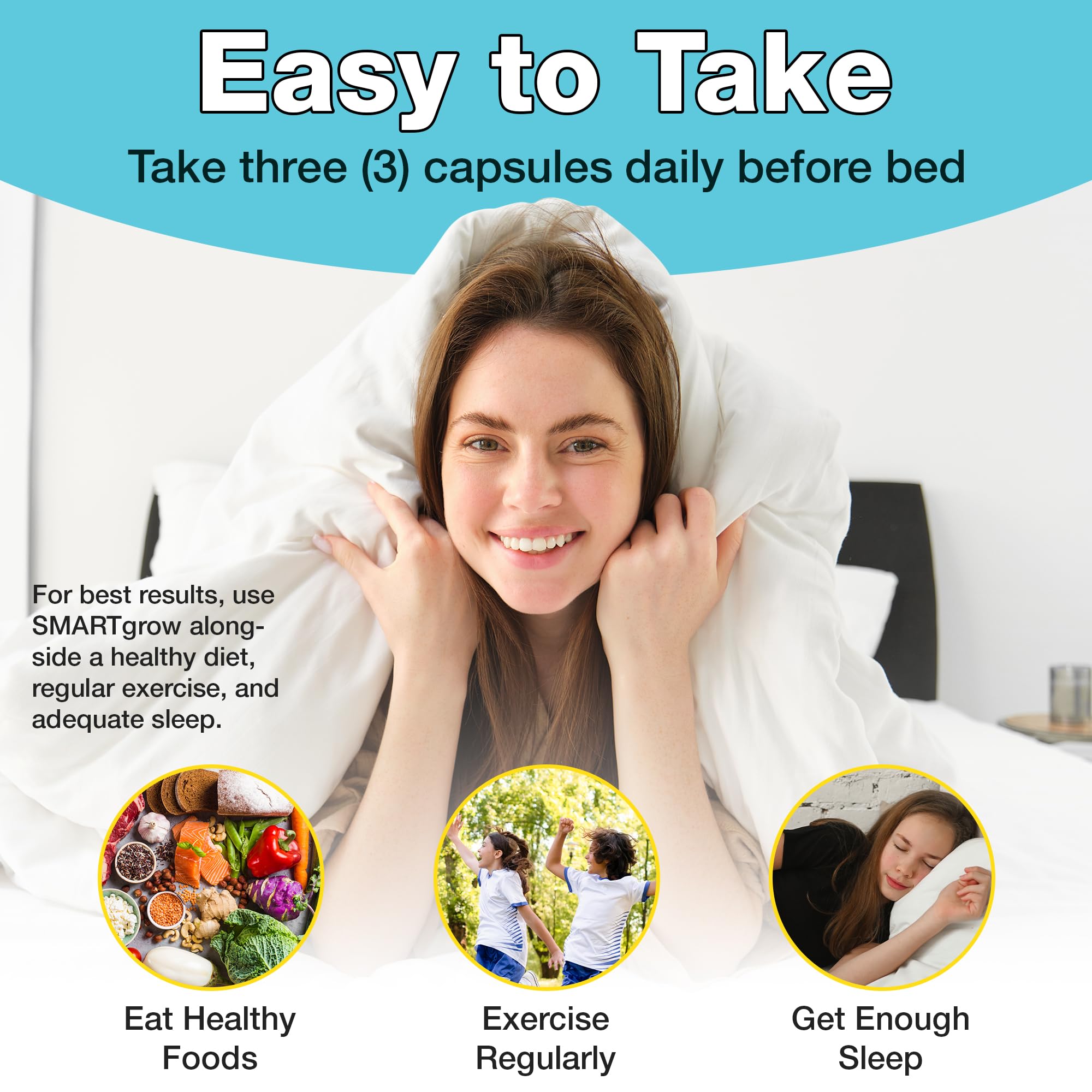 SMARTGROW bottle on nightstand implying bedtime routine.