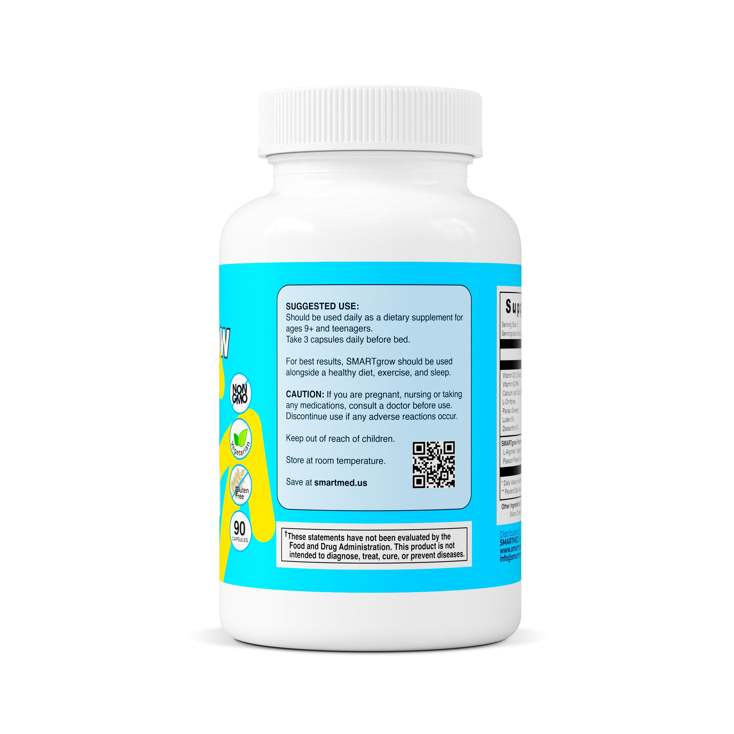 SMARTGROW capsules closeup highlights capsules ready for kid-friendly daily use.