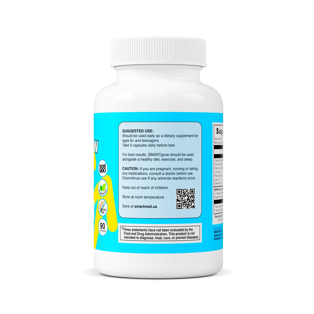 SMARTGROW capsules closeup highlights capsules ready for kid-friendly daily use.