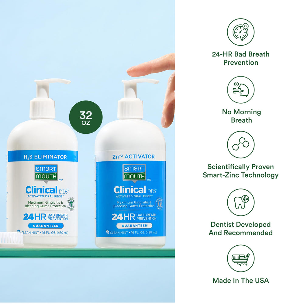 Activation system with separated bottles enables on-rinse activation.