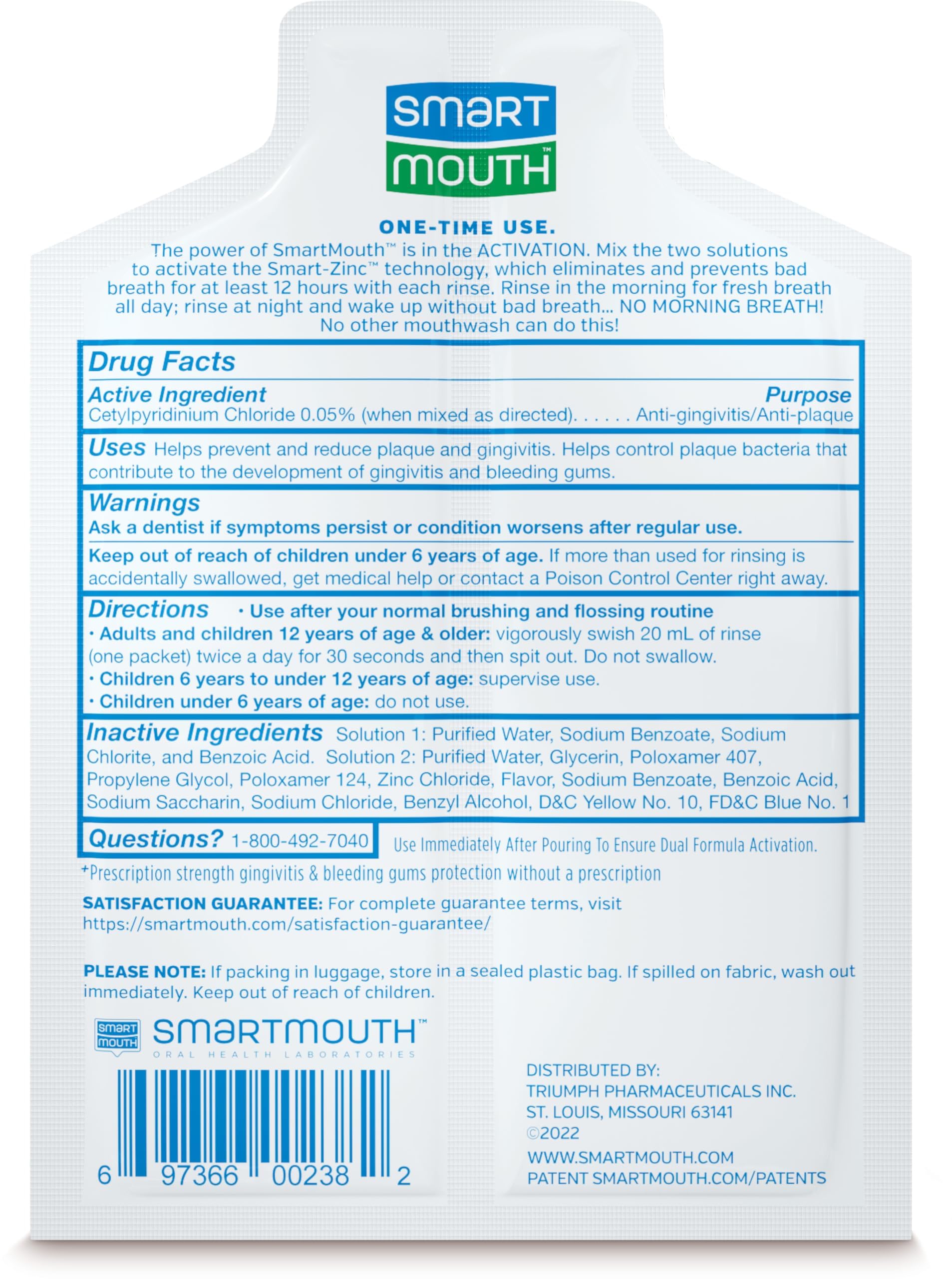 SmartMouth Clinical Rinse 50-pack box for bulk purchase