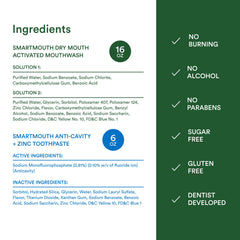 SmartMouth daily routine display with all three products