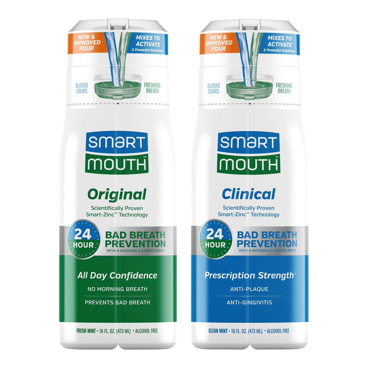 SmartMouth DDS Activated Clinical Mouthwash bottle with mint aroma for long-lasting freshness