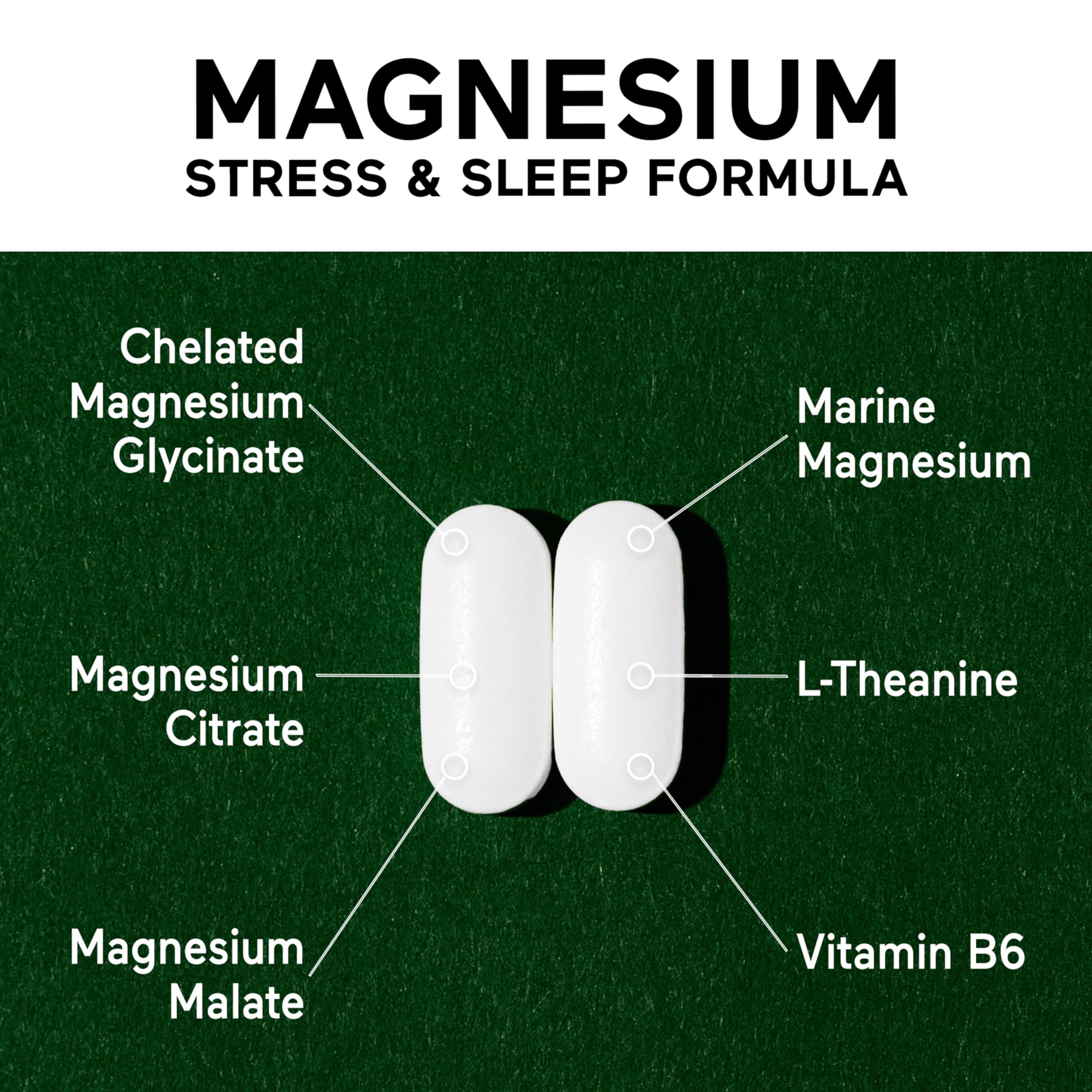 SMARTERNUTRITION Smarter Magnesium Complex bottle with glass, ideal for evening routine.