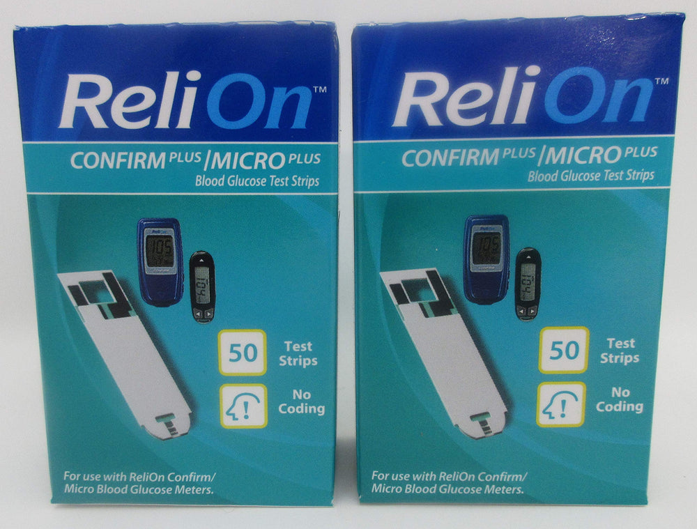 SmartRICH ReliOn Confirm Plus test strip front view shows clean packaging for easy testing.