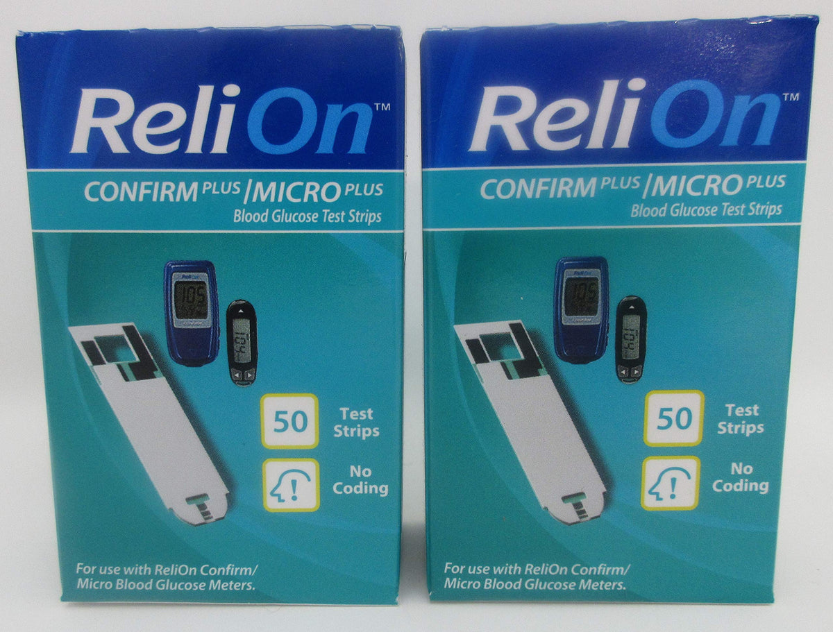 SmartRICH ReliOn Confirm Plus test strip front view shows clean packaging for easy testing.