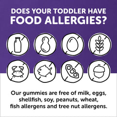 SmartyPants Toddler Multivitamin Gummies blueberry flavor close-up appealing for toddlers.