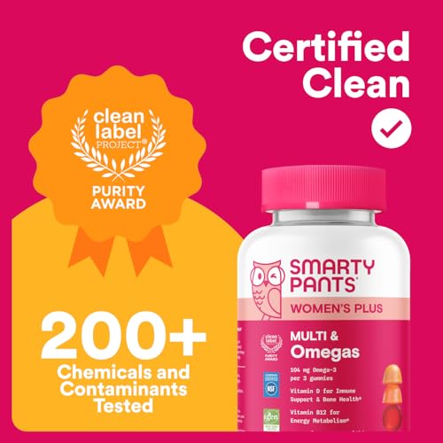 SmartyPants nutrition facts panel highlighting 21 essential nutrients.