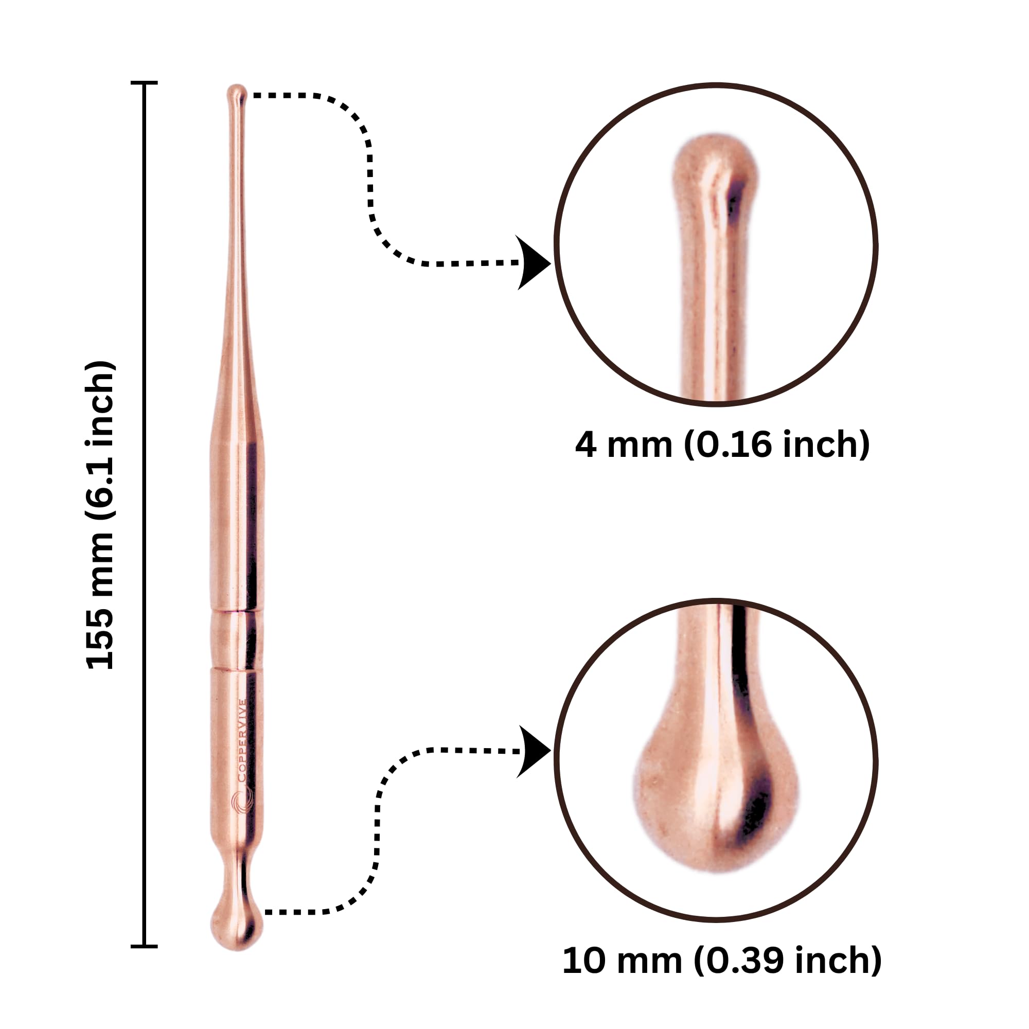 SmartYOU CopperVive 4mm fine tip for pinpoint nasal hygiene application.