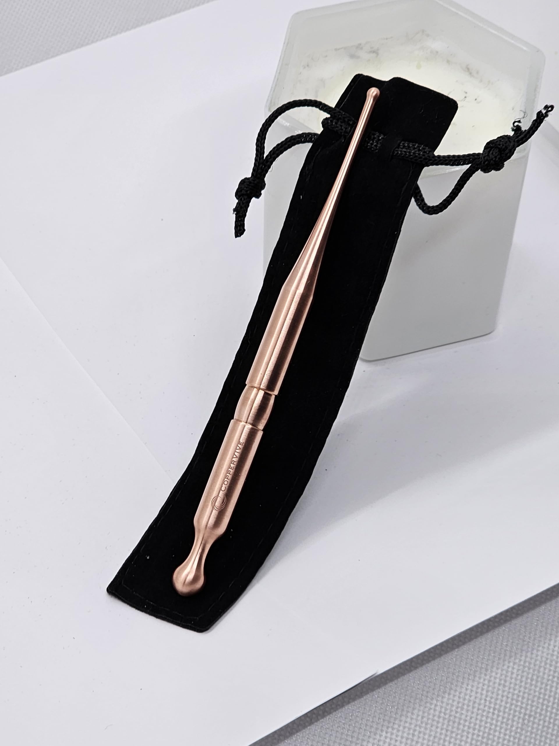 SmartYOU CopperVive velvet pouch protects your wand during travel.