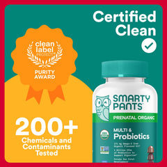 SmartyPants Clean Label Project purity badge marks third-party testing.
