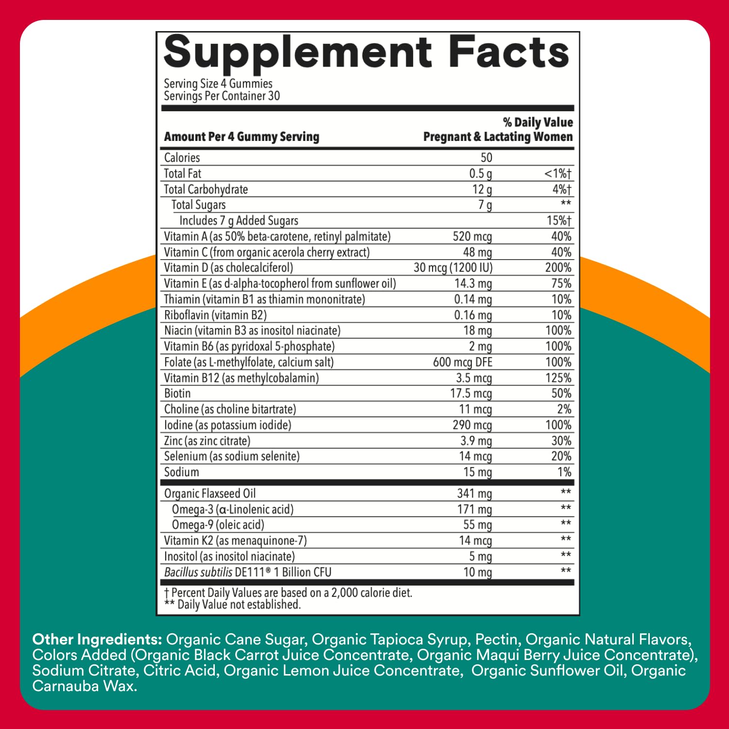SmartyPants flaxseed omega-3 bottle highlights plant-based omega-3 sources.