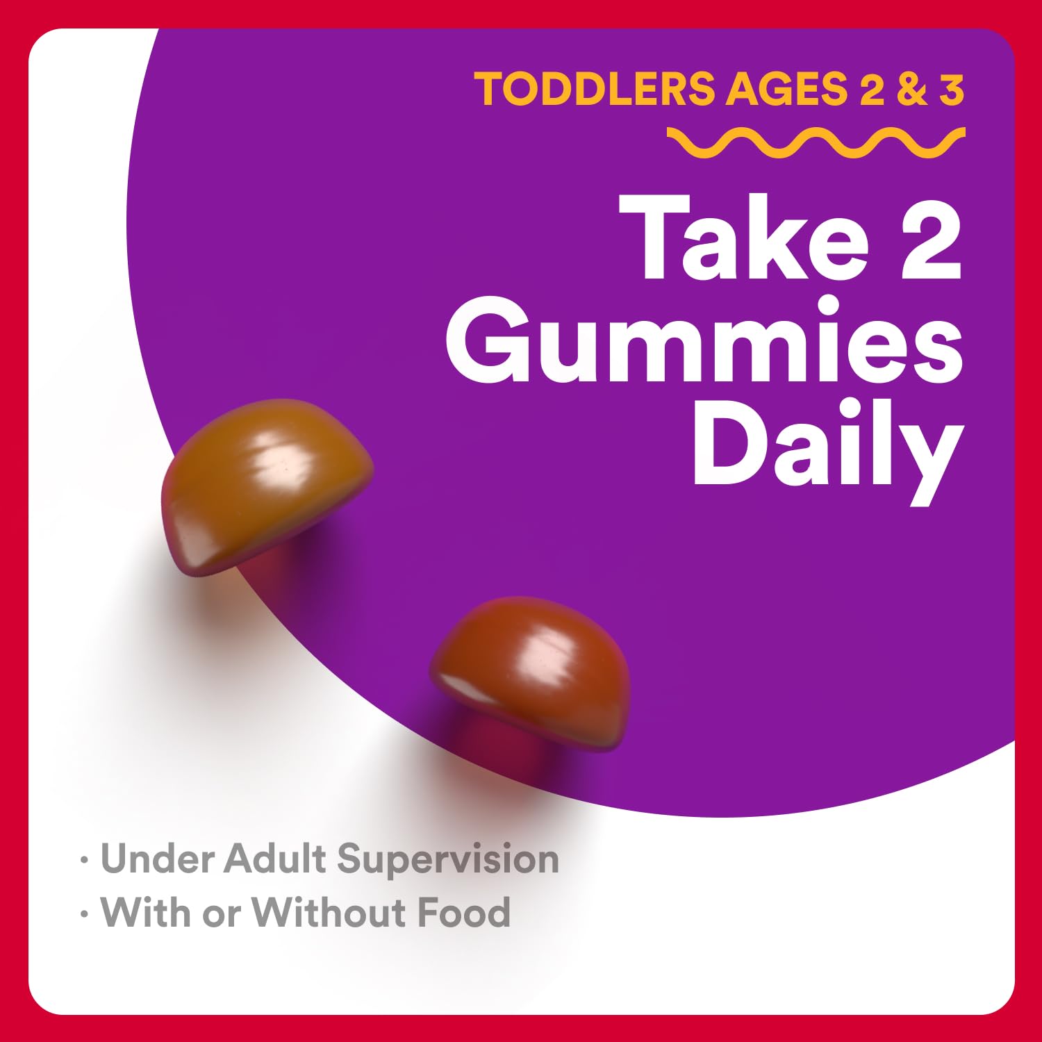 SmartyPants gummies being chewed by toddler during routine