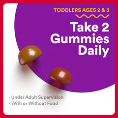 SmartyPants gummies being chewed by toddler during routine
