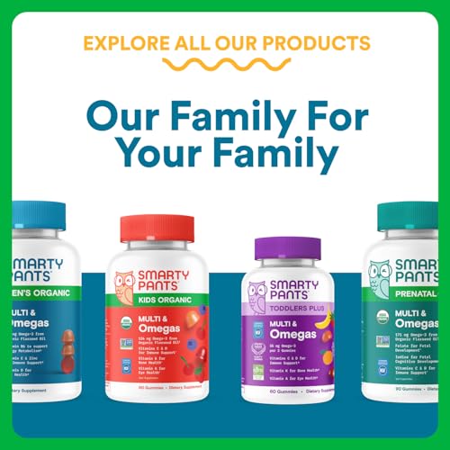 SmartyPants Mens Organic Multivitamin bottle front view designed for men.