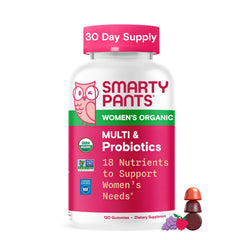 SmartyPants Organic Women’s Multivitamin Gummies bottle for daily wellness.