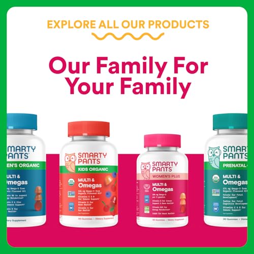 120-count bottle of SmartyPants Organic Women’s Multivitamin for a long-lasting supply.