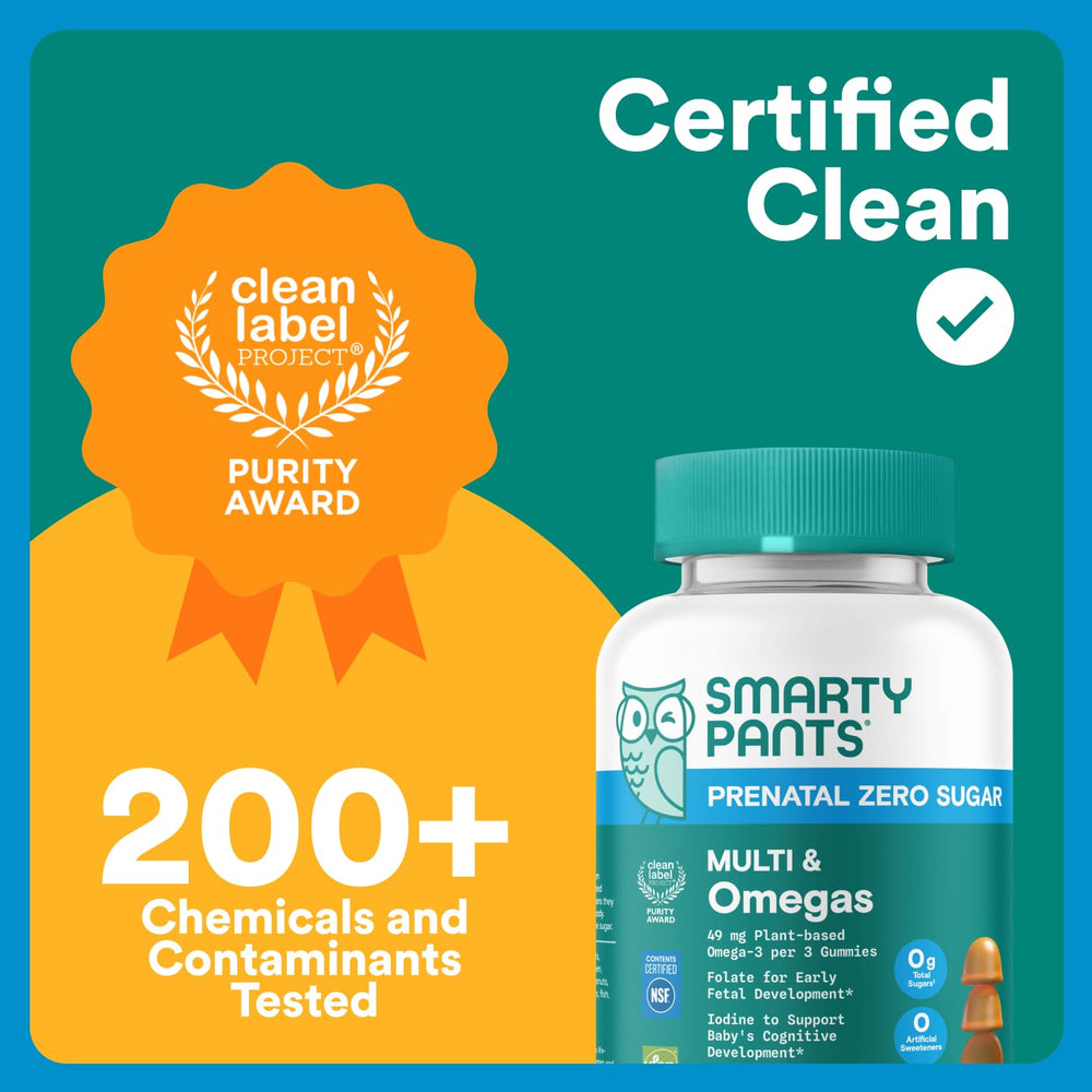 Three gummies daily ritual in SmartyPants Prenatal Zero Sugar for convenience.