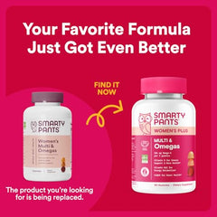 SmartyPants bottle back label highlights ingredients for daily nutrient intake.