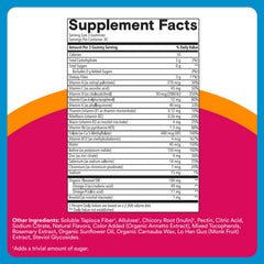 SmartyPants Zero Sugar Multi & Omegas nutrition panel highlighting 19 nutrients