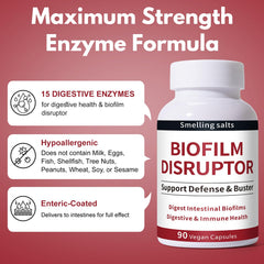 Enteric-coated Serrapeptase representation emphasizes gut reach and effectiveness.