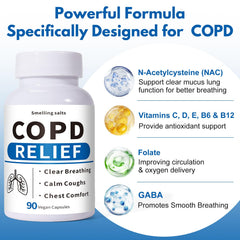 Smelling salts COPD supplement dispensed capsules for easy daily dosing