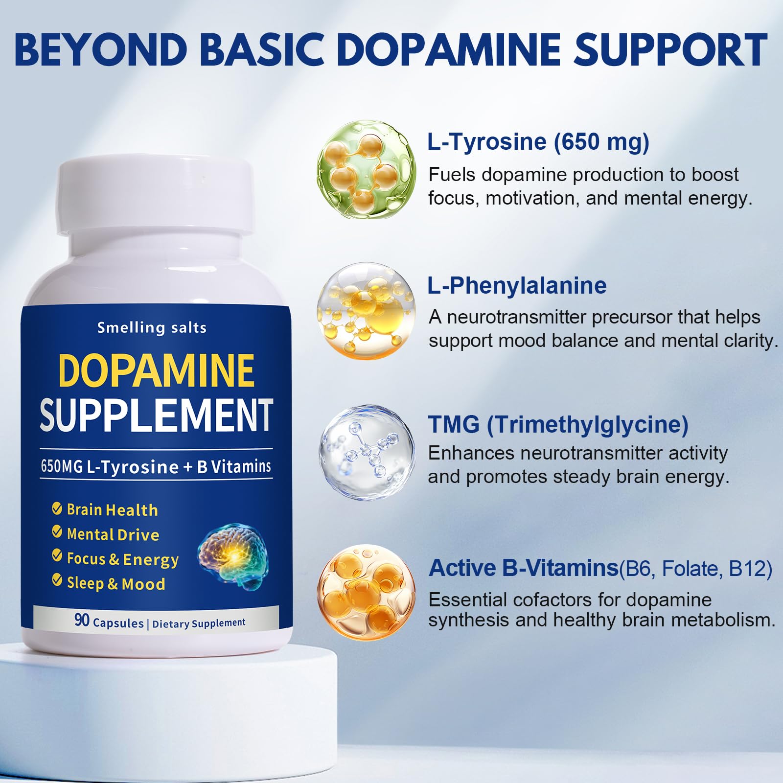 Capsules arranged to suggest a three-per-day routine for steady focus.