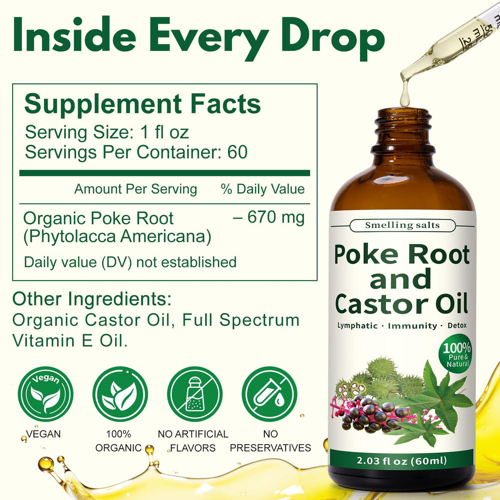 Smelling salts lymphatic massage scene with oil dropper for soothing relief.