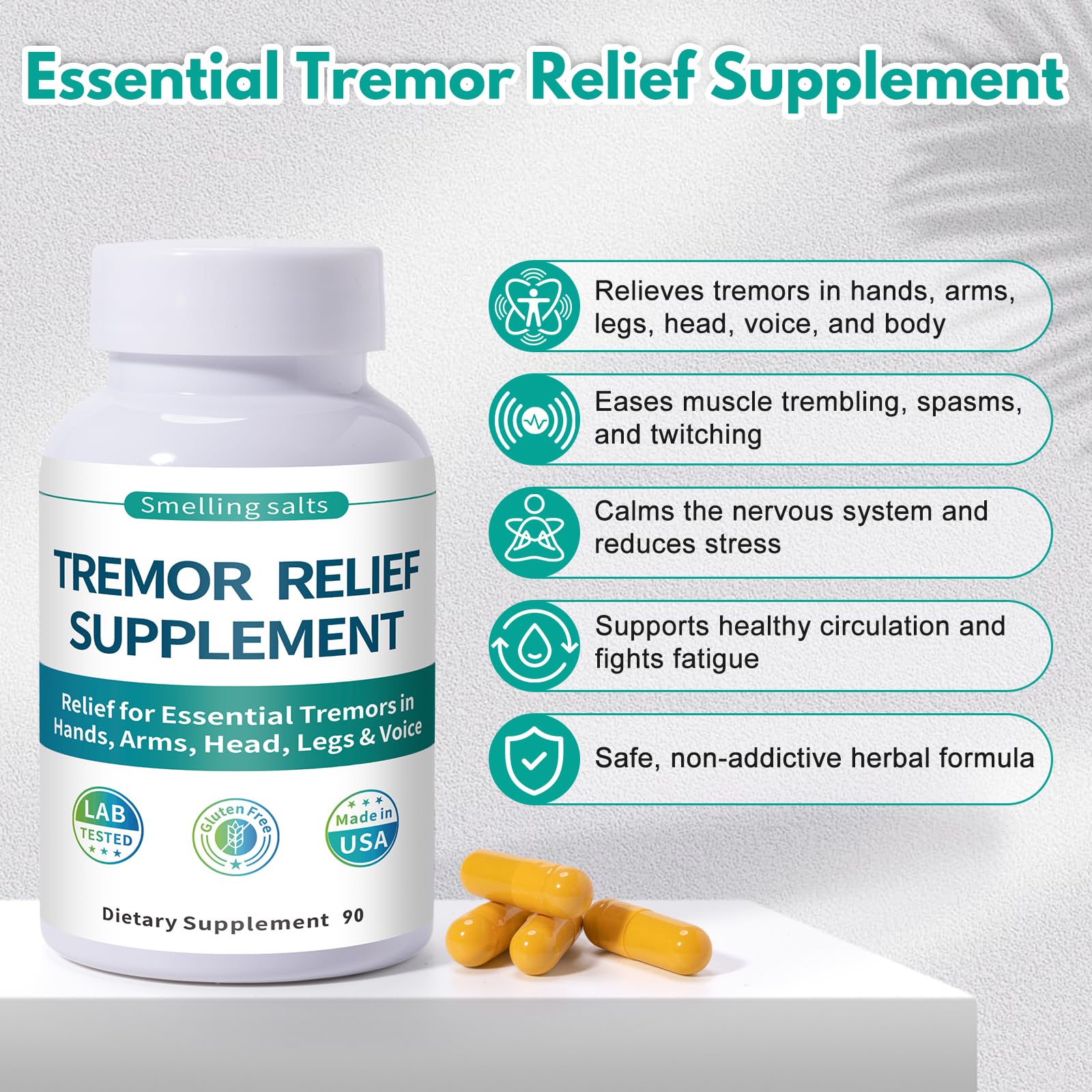 Smelling salts vitamin B capsules enhance absorption for consistent use.