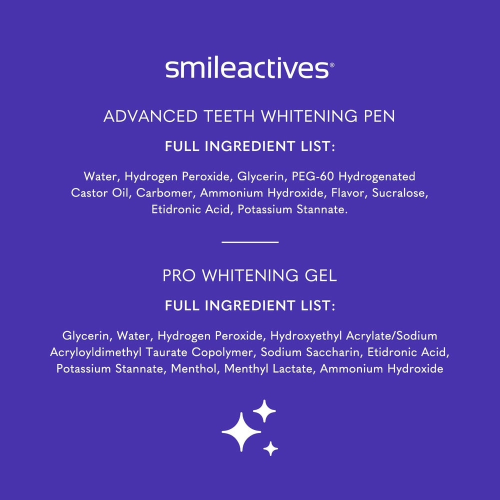 Smileactives easy integration: toothpaste with whitening gel.