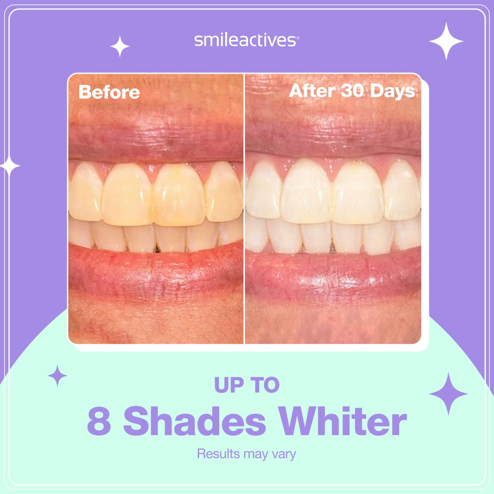 Smileactives Polyclean technology foam delivering thorough stain contact across teeth