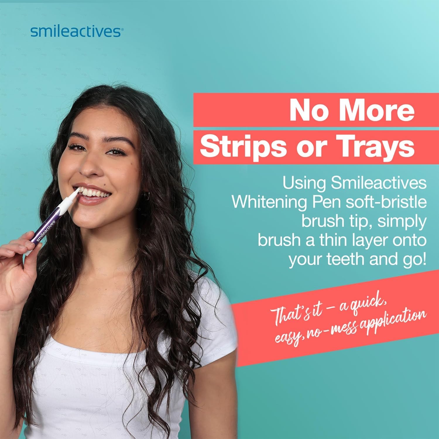 Smileactives Teeth Whitening Pen hydrogen peroxide formula for quick whitening
