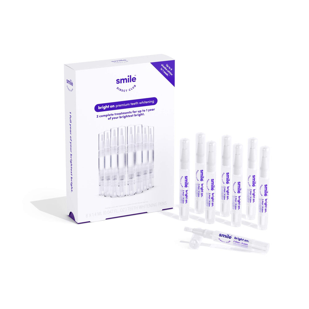 Close-up of gel-pen application showing mess-free whitening