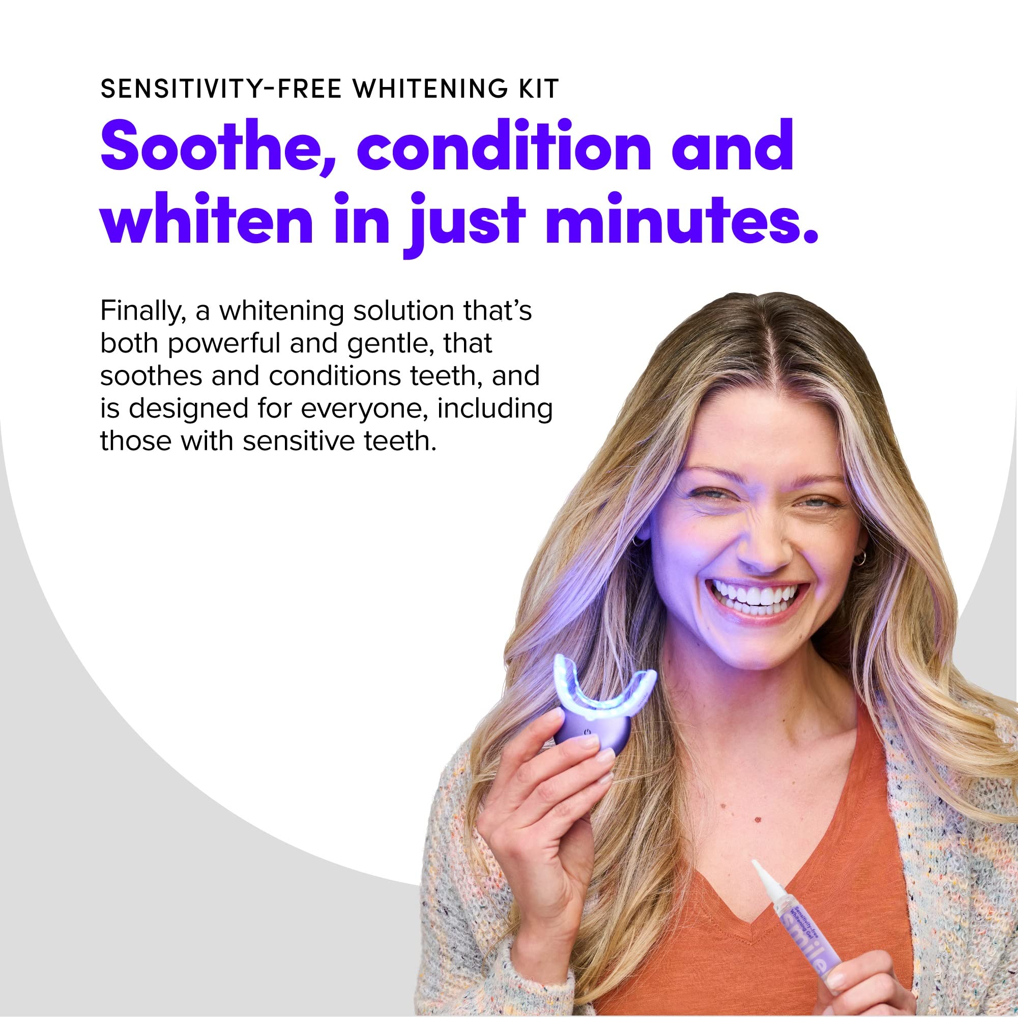 SmileDirectClub mouth tray with comfortable bite plate for easy whitening