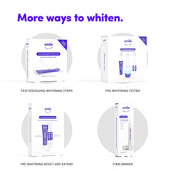SmileDirectClub kit in use with LED light conveys at-home whitening flexibility